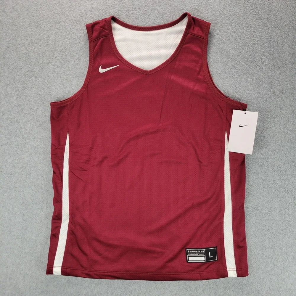 Nike Kids Reversible‎ Basketball Jersey Maroon White DN5269-612 Size Large L